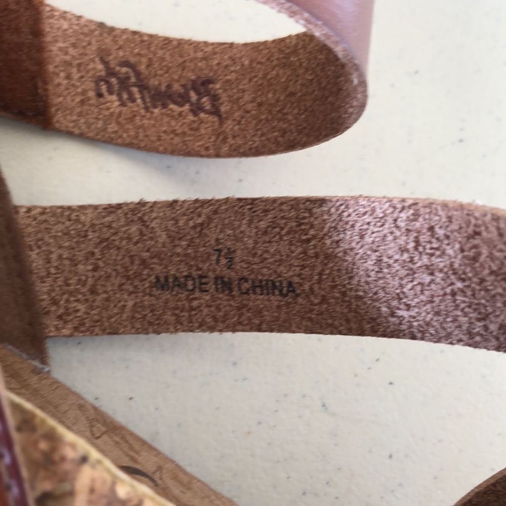Women's Brown Leather Sandals by Blowfish Malibu - Picture 7 of 17